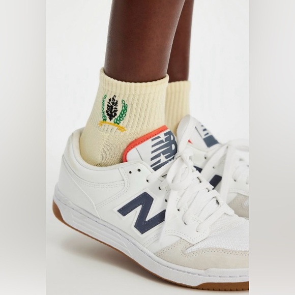 free people movement Accessories - FP Movement ~ Cream Color Embroidered Socks With Crest Buti ~ *NWT & Packaging